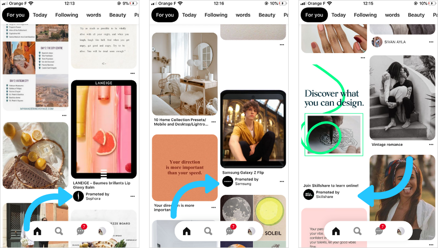 diffusion annonces pinterest google ads