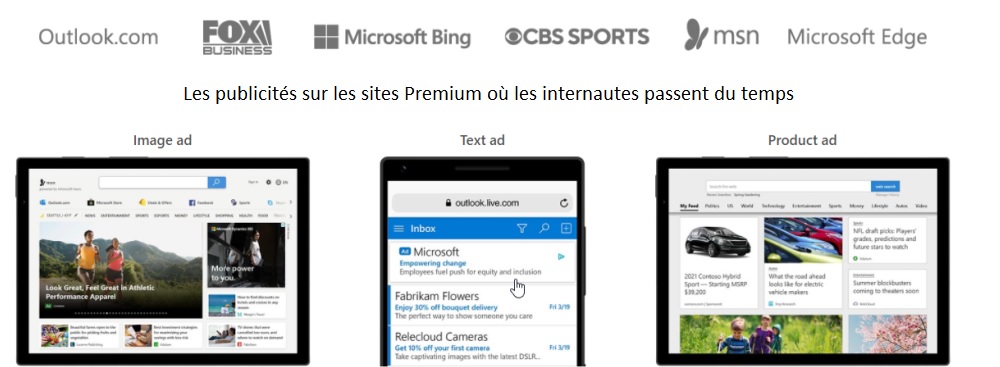 image, text and product ad microsoft advertising